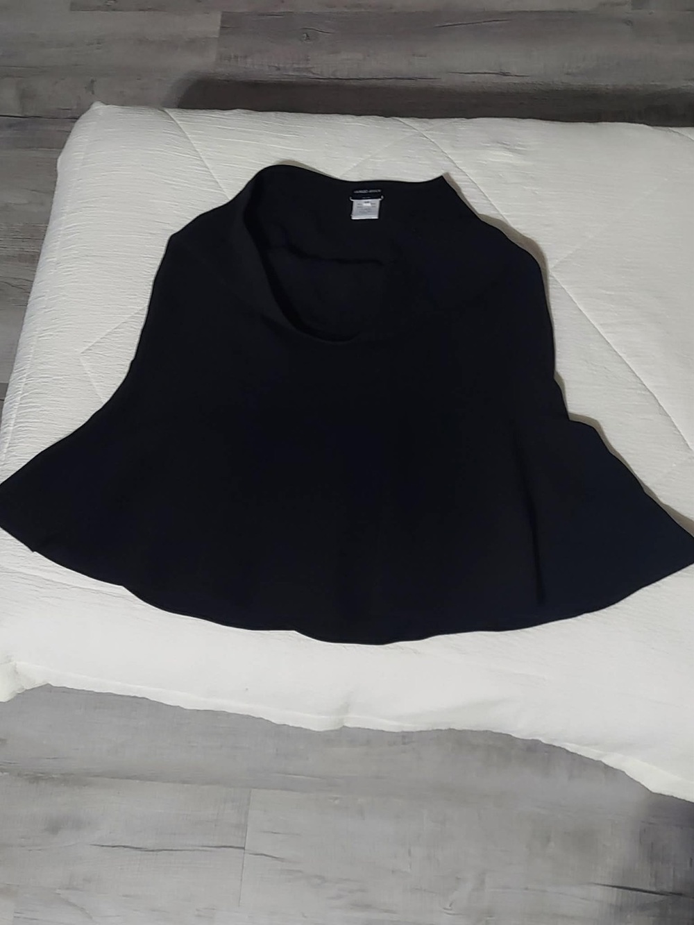 Giorgio Armani 100% Pure Silk Black Cape Poncho Made in Italy